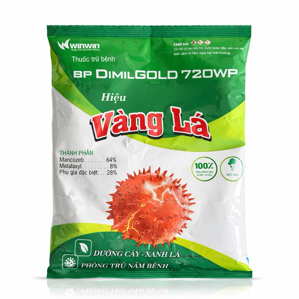 [1 gói] VÀNG LÁ (BP DIMILGOLD 720WP) - (100gr) - Dưỡng cây, xanh lá, phòng trừ nấm bệnh.