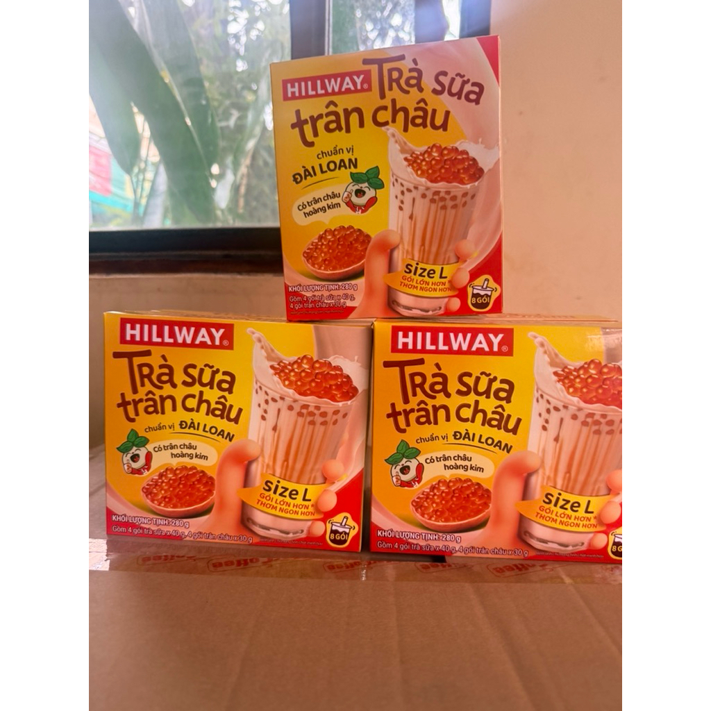 Combo 5 Hộp Trà Sữa HILLWAY tặng 1 Ly Kim Cương