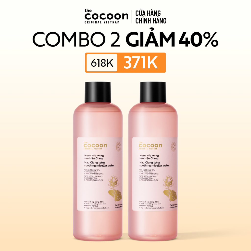 Combo 2 Nước Tẩy Trang Sen Hậu Giang 500ml