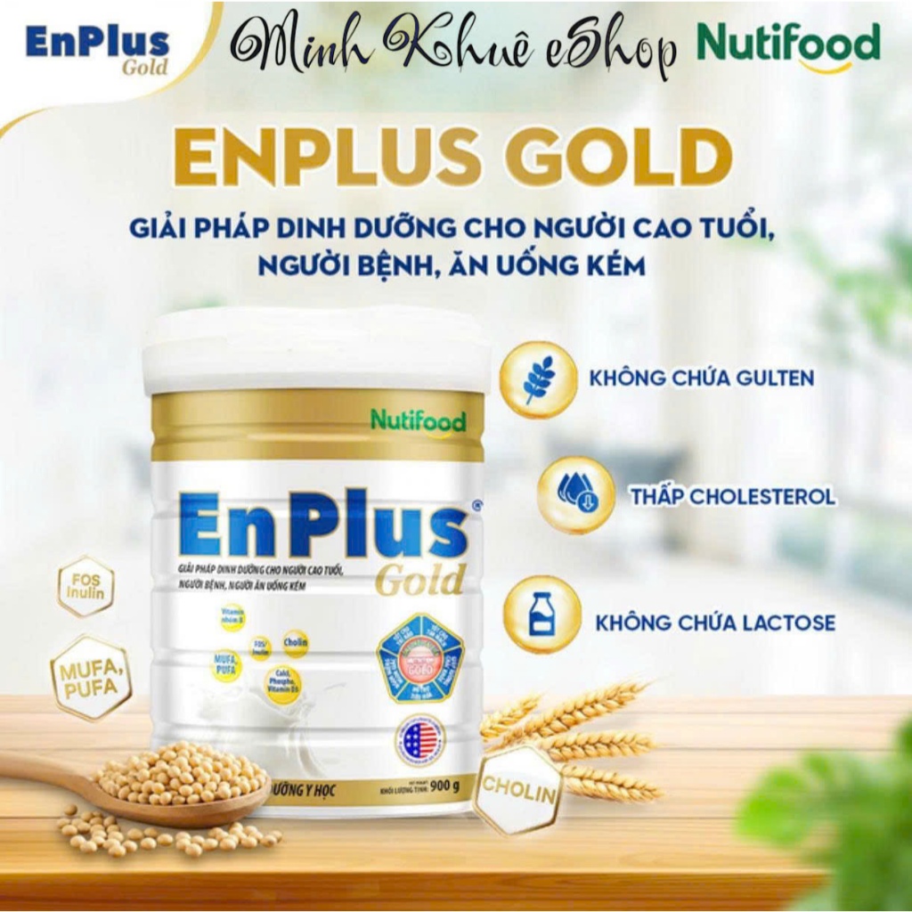 NUTIFOOD SỮA ENPLUS GOLD 900G - Dinh Dưỡng Y Học Toàn Diện Cho Người Lớn Tuổi