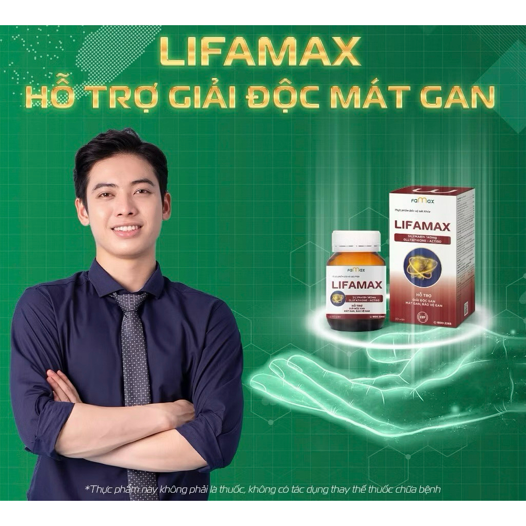 Giải Độc Gan Lifamax Giải Độc Gan, Mát Gan, Bổ Gan, Phục Hồi Chức Năng Gan (Hộp 30 Viên) thương hiệu