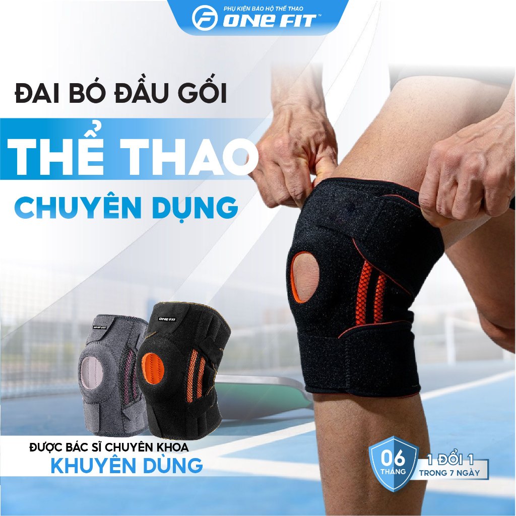Đai Bó Gối Thể Thao ONEFIT DBG02 Cao Cấp, Hỗ Trợ Bảo Vệ Cố Định Khớp Gối & Phục Hồi Chấn Thương Dây Chằng