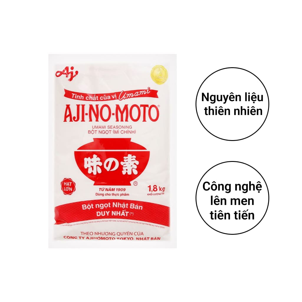 Bột ngọt  Ajinomoto gói 1.8kg hạt lớn/ 2kg hạt nhỏ