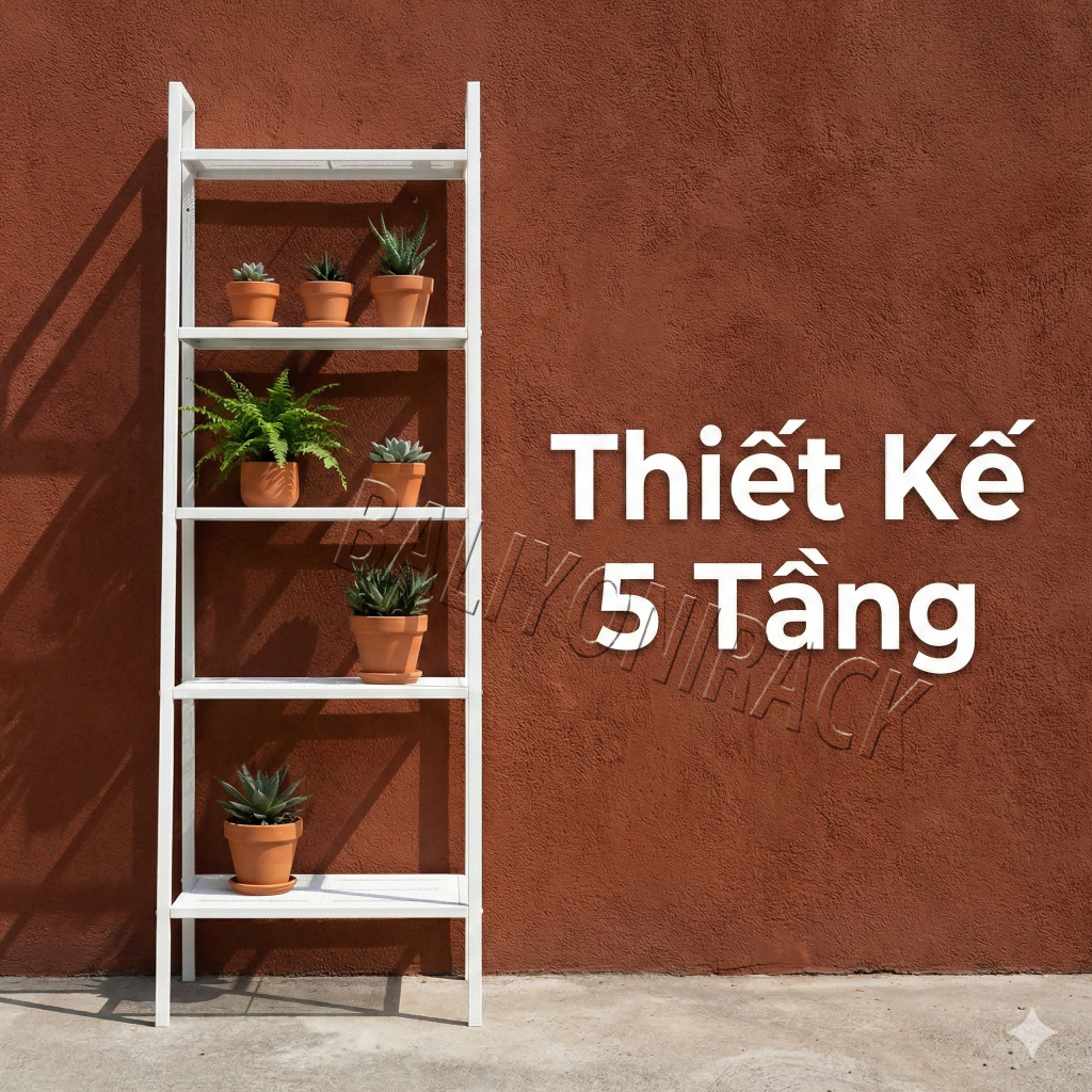 Bali Kệ Trang Trí Ban Công 5 Tầng - Kệ Sắt Chữ A Lưới Tổ Ong Chống Gỉ Decor Góc Chill Cà Phê | BigBuy360 - bigbuy360.vn