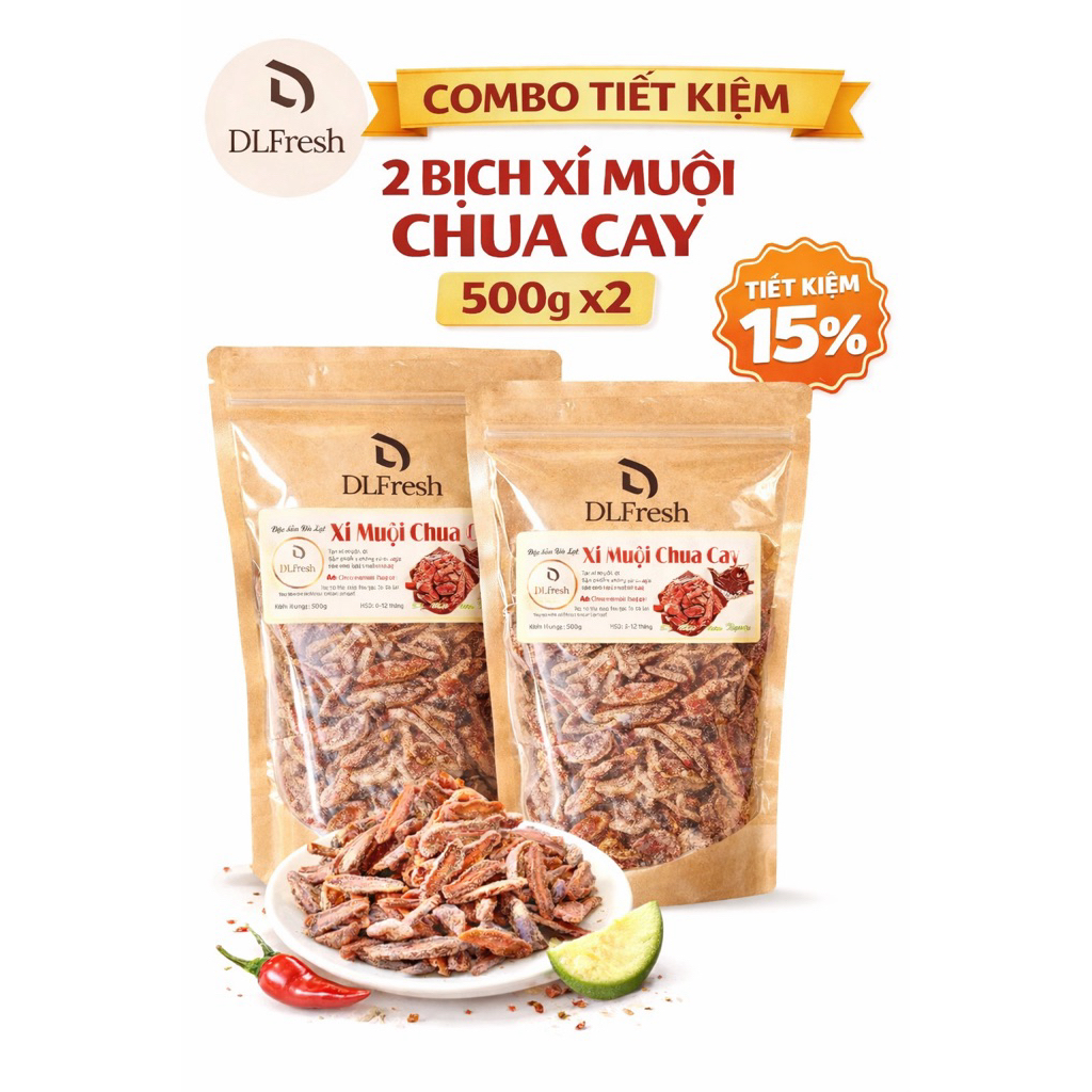 Xí Muội Chua Cay DLFresh – Ô Mai Chua Cay Ăn Liền, Pha Chế
