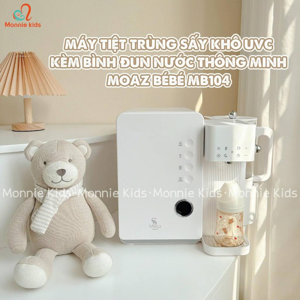 Máy tiệt trùng sấy khô UVC và đun nước thông minh Moaz BéBé MB104