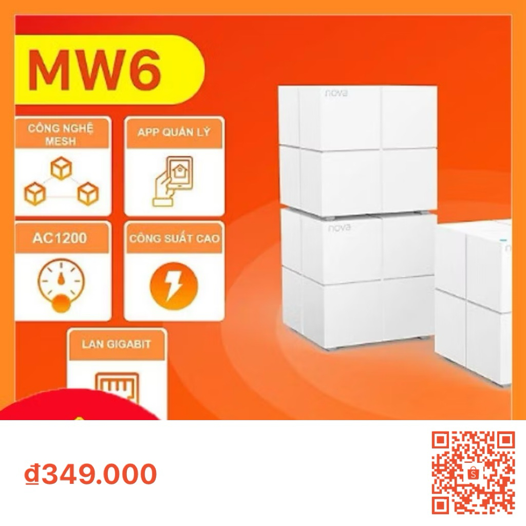 Wifi Mesh Tenda Nova MW6 MW12 Full Gigabit AC1200 AC2100 - 2nd kèm nguồn - Rẻ vô địch