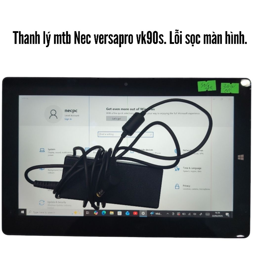 Thanh lý MTB Nec versapro vk90s.M3/R4/128G.pin 3h. lỗi sọc màn hinh