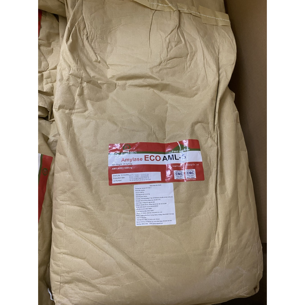 Enzyme tiêu hóa tinh bột Amylase ECO AML-5 X5K0H0 (nguyên bao 25kg)