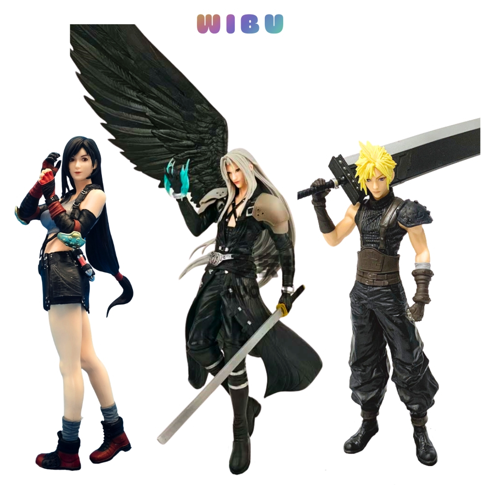 Mô Hình Sephiroth Final Fantasy Dáng Đứng Chiến Đấu - Cao 20-44cm - Nặng 420gram - Figure Anime