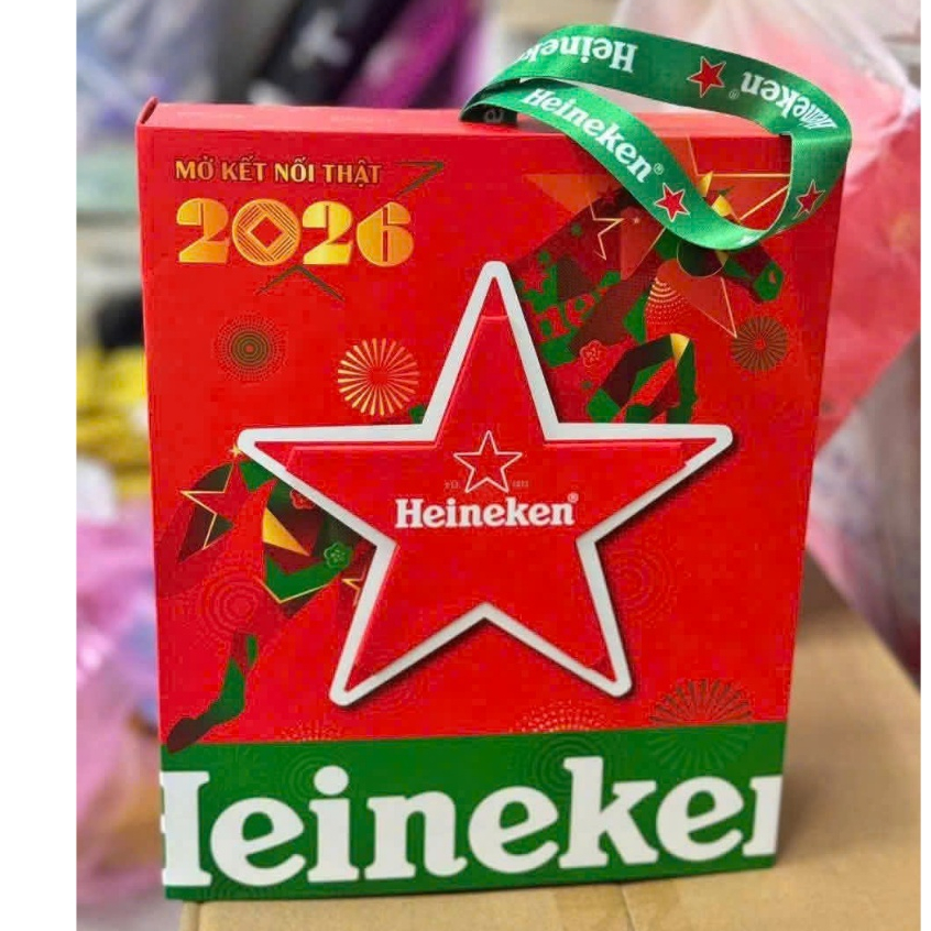 HÀNG KM _ SET HỘP QUÀ 5 LON BIA HEINEKEN 250ML