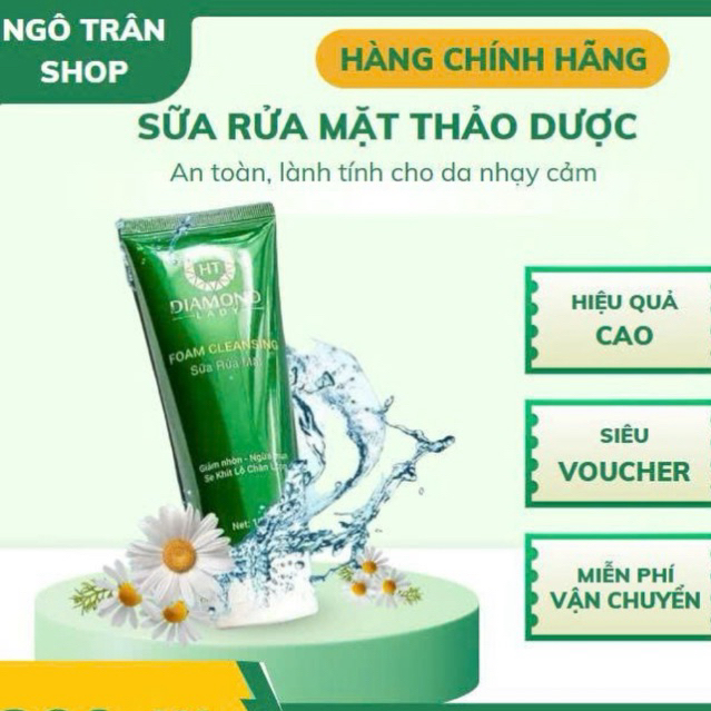 [Chính hãng]Sữa Rửa Mặt Thảo Dược Diamond Lady 100ml-Làm Sạch,Cấp Ẩm,Chống Lão Hóa,Kiềm dầu,Se LCL