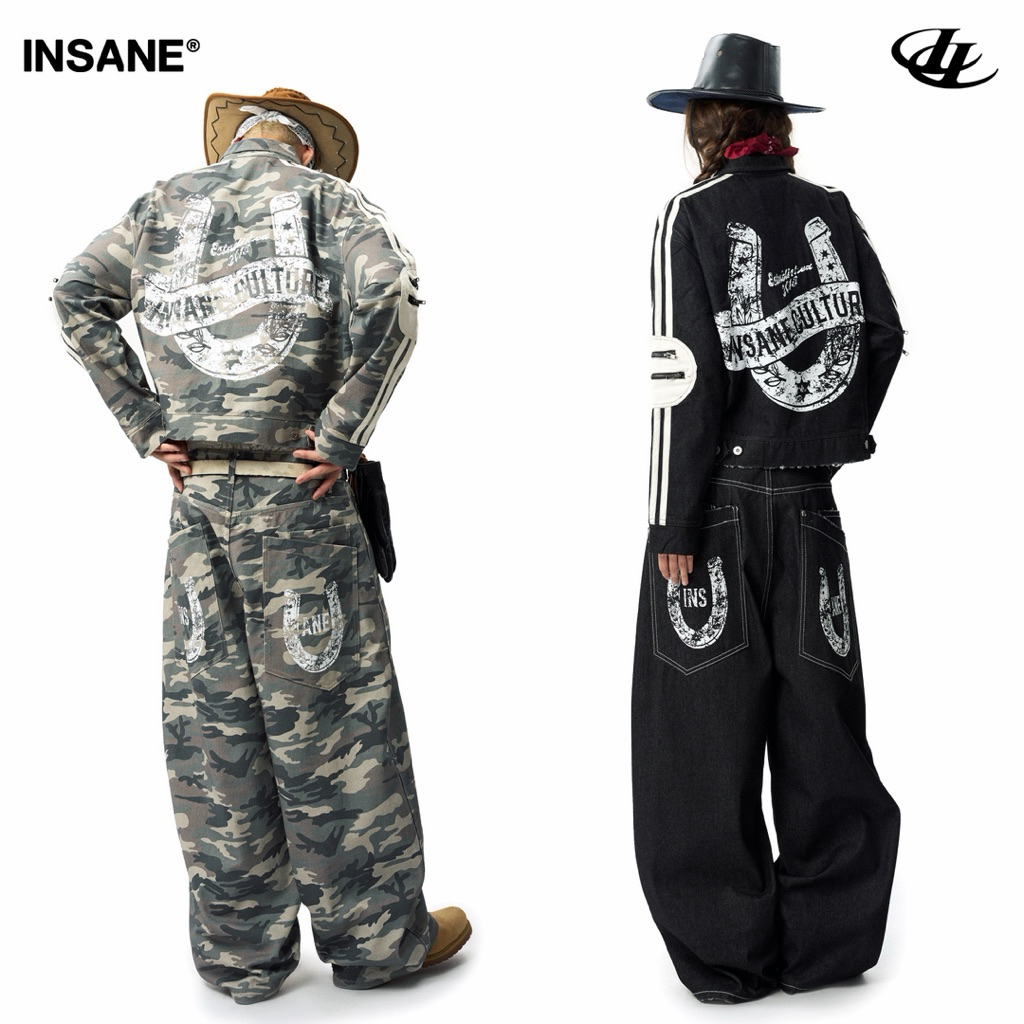 Quần Dài Denim InsaneClo HORSESHOE PANTS Form Baggy Unisex Chất Liệu Denim | BigBuy360 - bigbuy360.vn