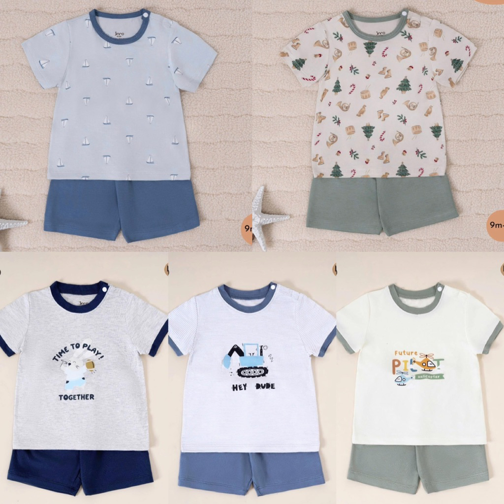 [JINRO] Bộ Cộc Tay Modal Petit Jinro Cho Bé Trai 9m-4y