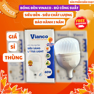[ GIÁ SỈ THÙNG - Có VAT ] Bóng đèn led siêu sáng Lotus VIANCO bảo hành 2 năm ánh sáng trắng