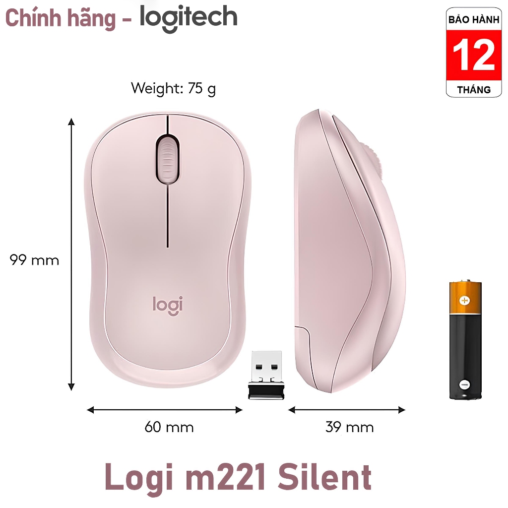 Chuột không dây Logi M221 (silent) và M240 bluetooth (silent)