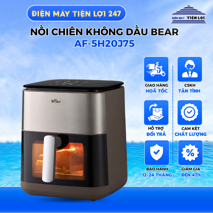 Nồi Chiên Không Dầu Bear 6L AF-5H20J75
