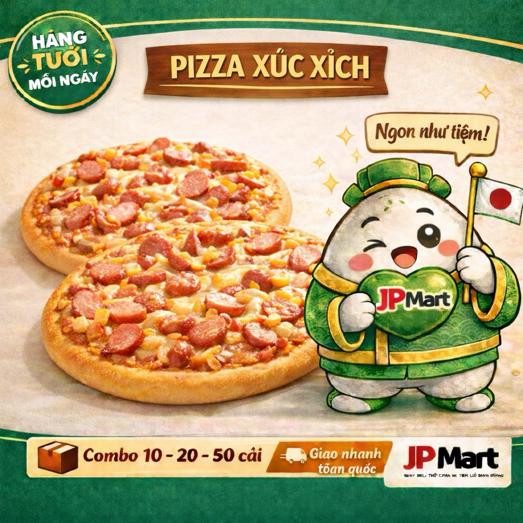 [Hỏa Tốc] Pizza Xúc Xích 16cm - JP Mart