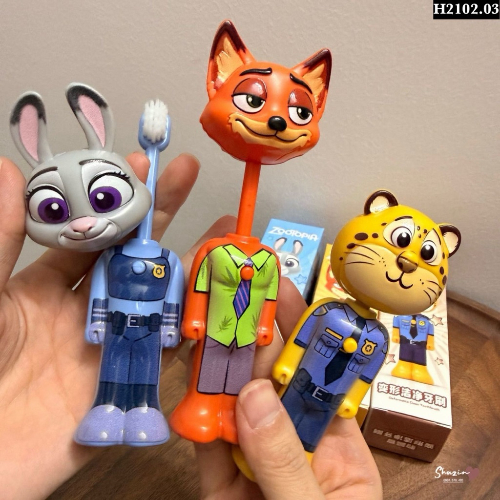 COMBO 3 BÀN CHẢI CÁO VÀ THỎ