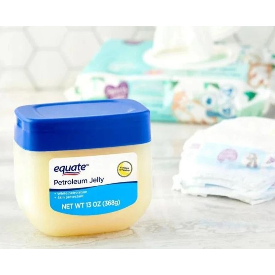 Sáp Dưỡng Ẩm Da Equate Pure Petroleum Jelly 100% 368gr tặng 1 lọ kid 18% vị ngẫu nhiên