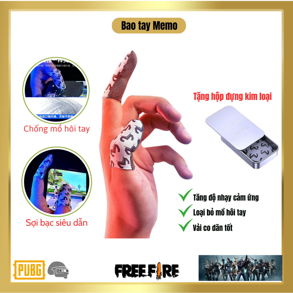 Bao tay chơi game FS02 chống mồ hôi tay, tăng độ nhạy cảm ứng.