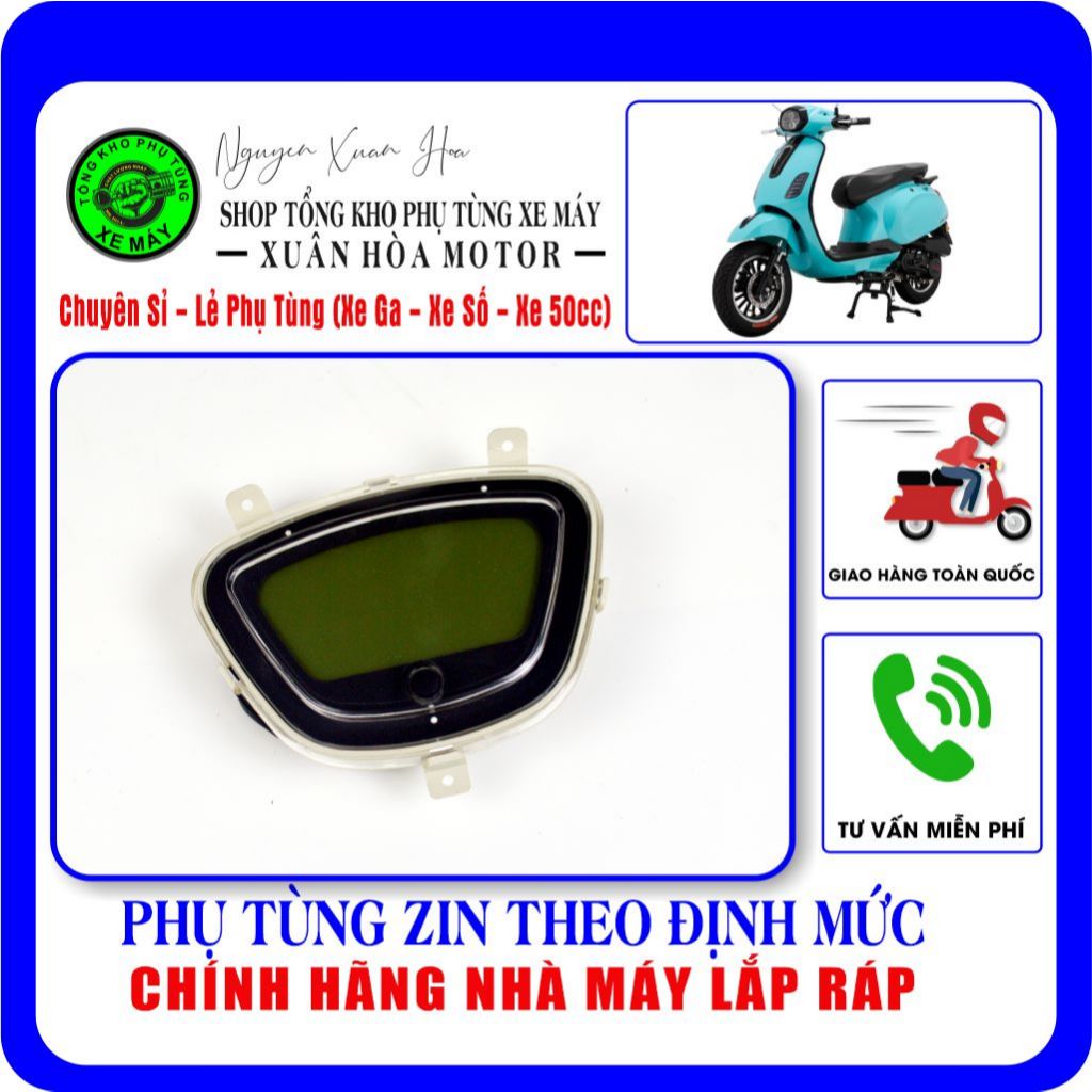 ODO/ Đồng hồ Vespa Canely G1/ Vespa Canely 50cc/ Vespa DVMotor (Hàng nhập khẩu, chính hãng nhà máy l