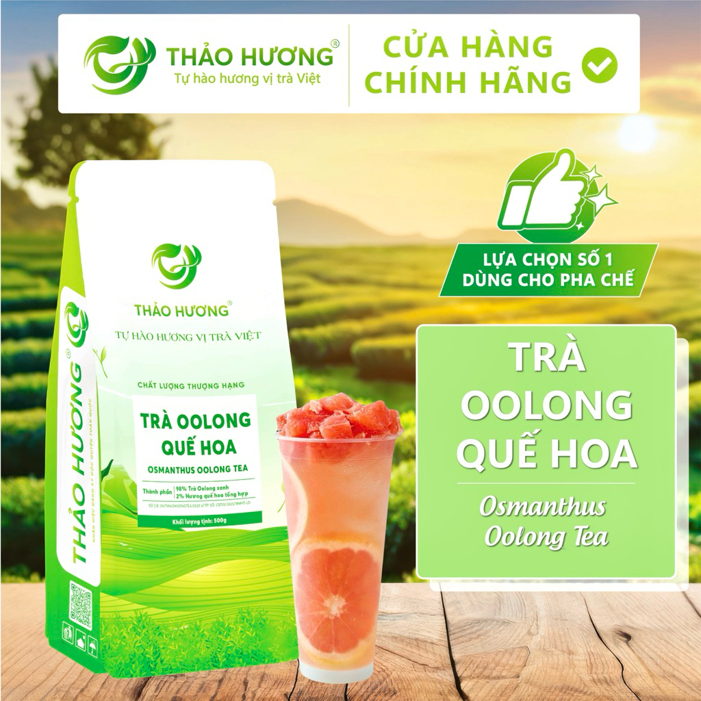 Trà Oolong Quế Hoa Osmanthus (Osmanthus OOlong Tea) Thảo Hương 500g - Pha trà trái cây, trà sữa Oolo