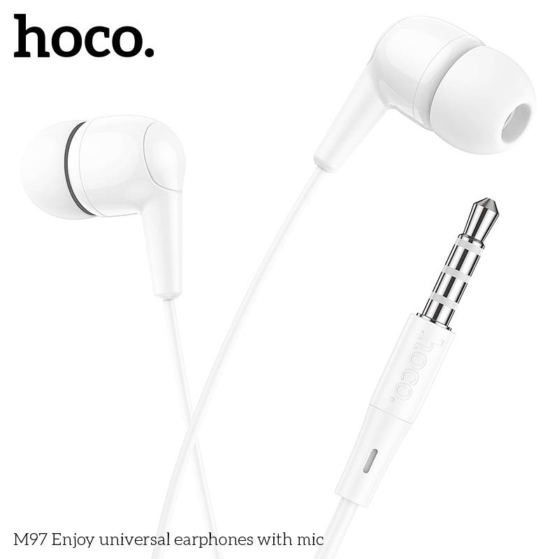 Tai Nghe Dây 3.5mm Có Mic Hoco – Tai Nghe Nhét Tai Âm Thanh Rõ, Dùng Cho Điện Thoại, Laptop M97