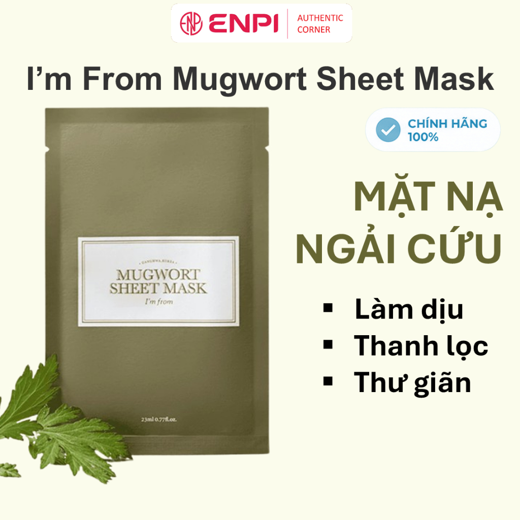 Mặt nạ Ngải cứu I'm From Mugwort Sheet Mask