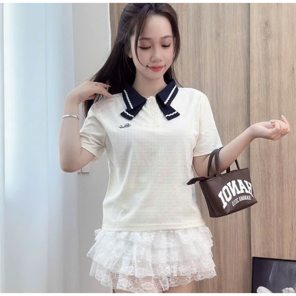 Áo Polo Cổ Cách Điệu Phối Viền Phù Hợp Với Mọi Môi Trường Dành Cho Nữ Size Từ 40-80kg AB1 | BigBuy360 - bigbuy360.vn