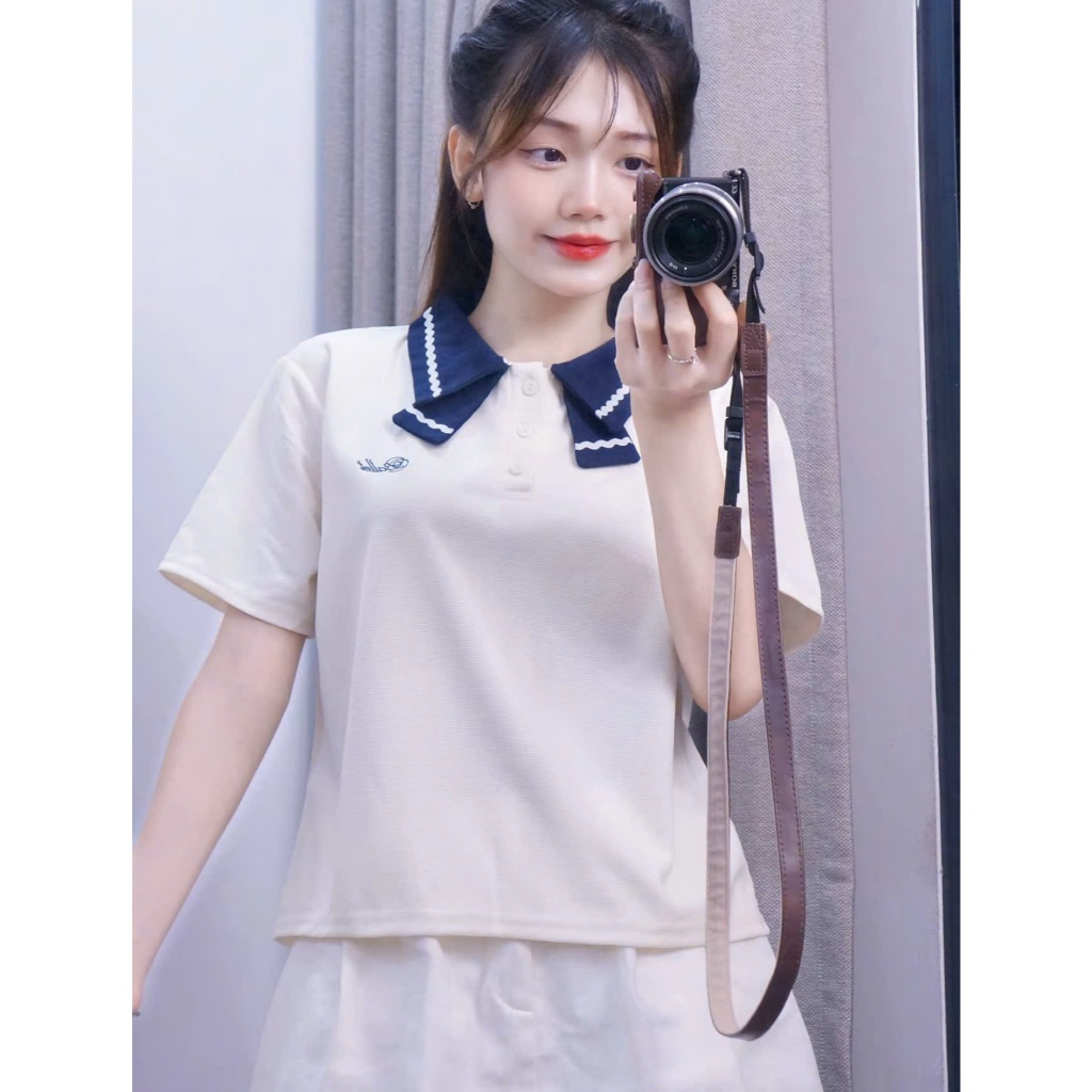 Áo Polo Cổ Cách Điệu Phối Viền Phù Hợp Với Mọi Môi Trường Dành Cho Nữ Size Từ 40-80kg AB1 | BigBuy360 - bigbuy360.vn