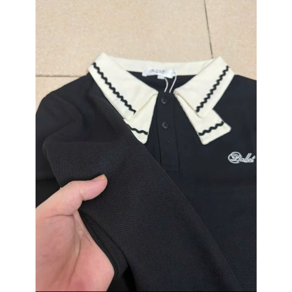 Áo Polo Cổ Cách Điệu Phối Viền Phù Hợp Với Mọi Môi Trường Dành Cho Nữ Size Từ 40-80kg AB1 | BigBuy360 - bigbuy360.vn