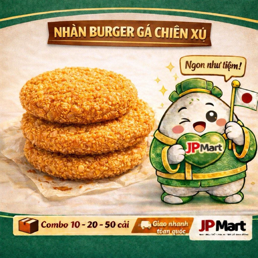 [Hỏa Tốc - Combo 2] Nhân burger Gà xù 100g JPFood - JP Mart