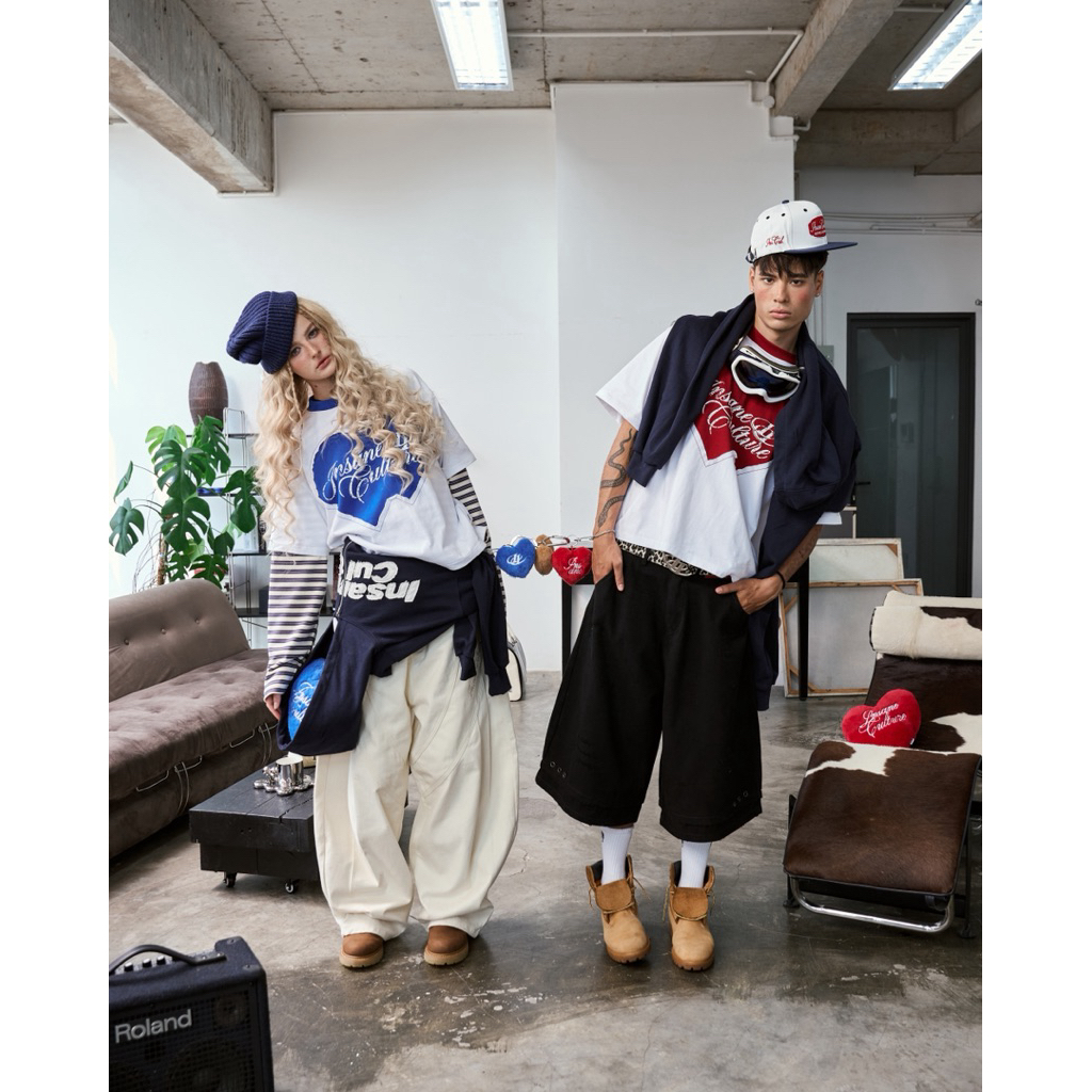 Áo Thun InsaneClo TWIN HEART TEE Form Boxy Unisex Vải Thun Cotton 2 Chiều | BigBuy360 - bigbuy360.vn