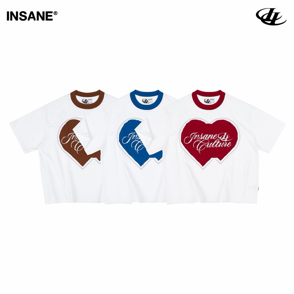 Áo Thun InsaneClo TWIN HEART TEE Form Boxy Unisex Vải Thun Cotton 2 Chiều