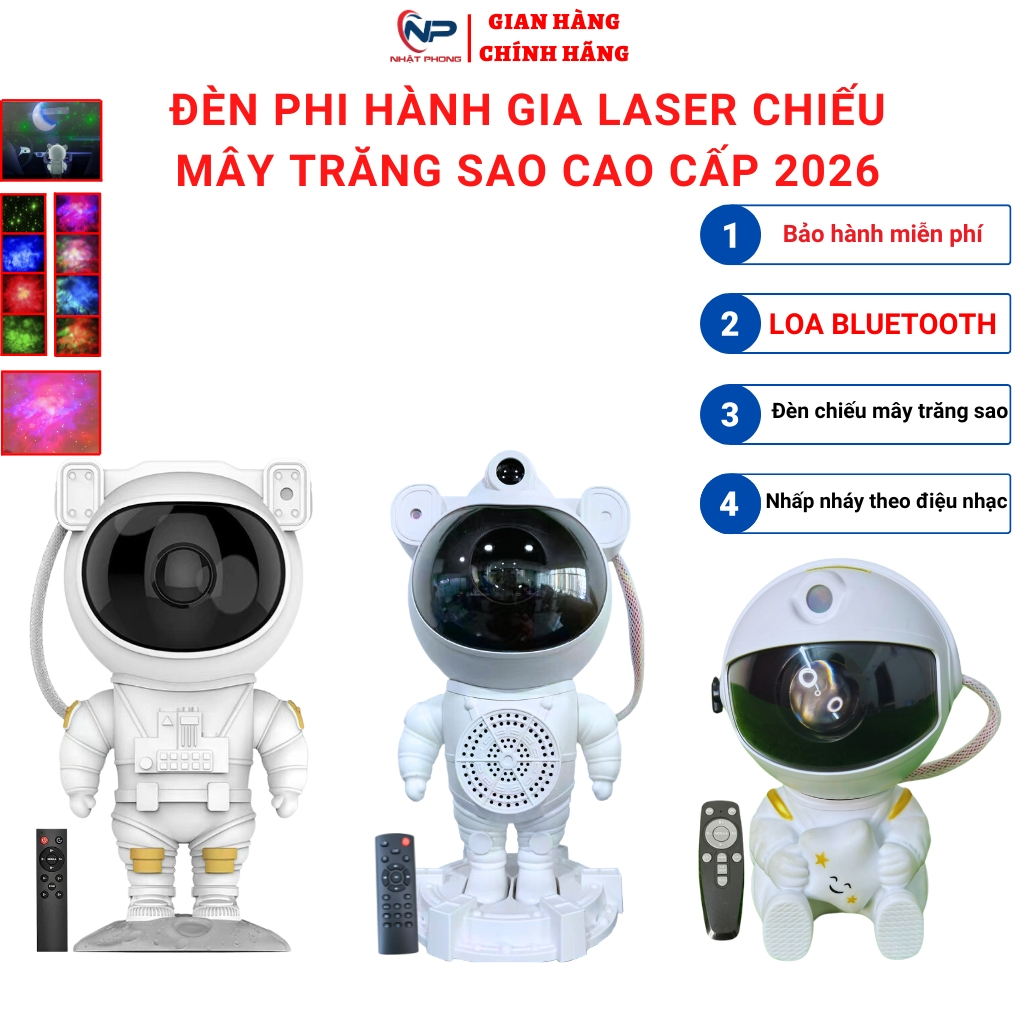 Đèn Phi hành gia,đèn ngủ chiếu sao laser GALAXY giả lập dải thiên hà vũ trụ đầy sao,trang trí phòng,