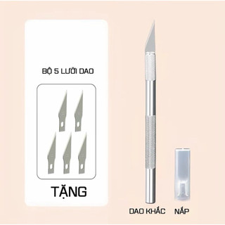Dao cắt giấy cán nhôm tỉa washi . Sticker,unbox , cạo đều lột tỏi hoặc dùng đính đá tranh đính đá không cần sáp