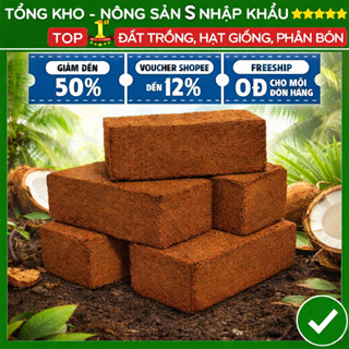 Viên Đất Nén Xơ Dừa Tiện Ích diệt khuẩn kháng sâu bệnh bổ sung vi sinh hữu cơ cho cây trồng rau hoa các loại tiện lợi