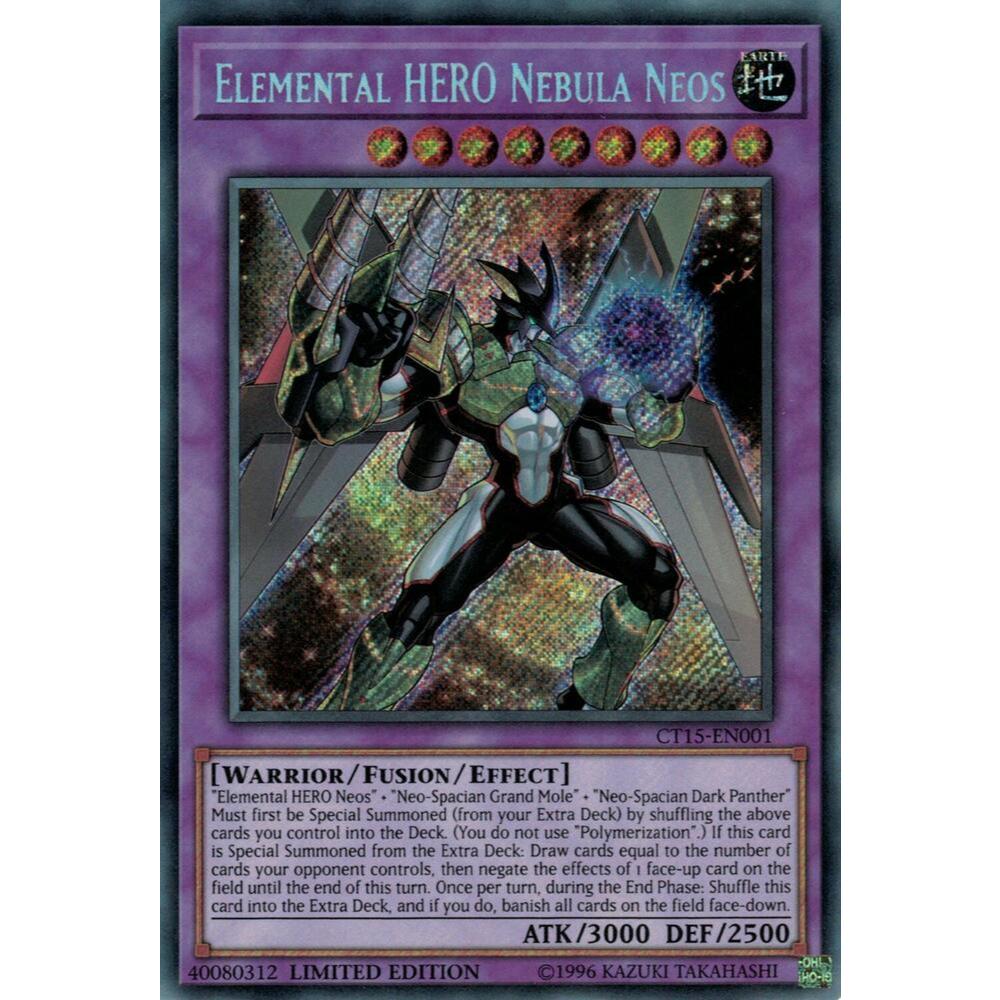 Thẻ Bài YuGiOh Mã CT15-EN001 - Elemental HERO Nebula Neos - Fusion Monster - Secret Rare