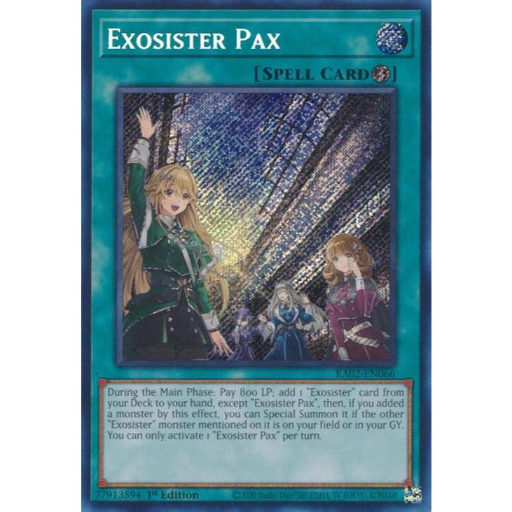 Thẻ Bài YuGiOh Mã RA02-EN066 - Exosister Pax - Spell - Secret Rare