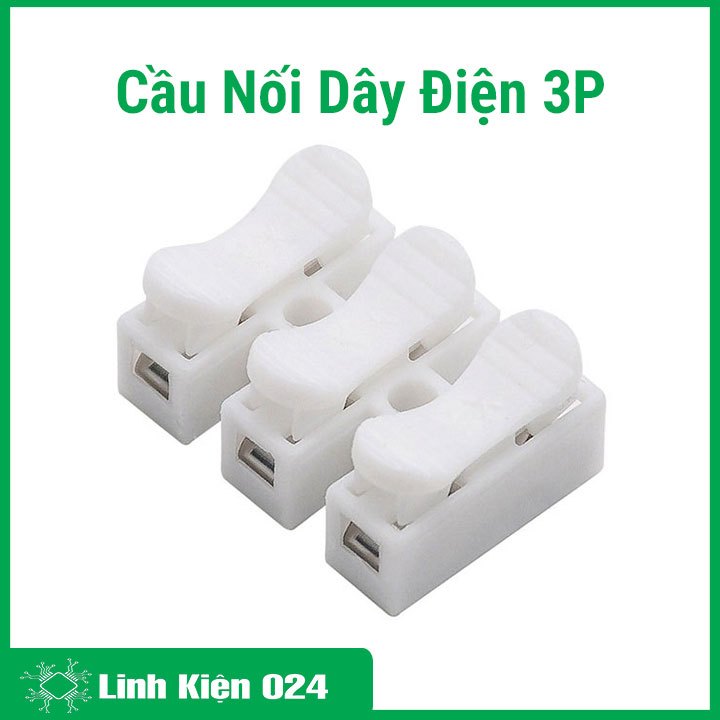 Cầu Nối Dây Điện 3P ( Trắng ) - 1 Chiếc