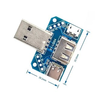 PCB Chuyển Đổi USB A Đực Sang USB Cái-USB Micro-Type C