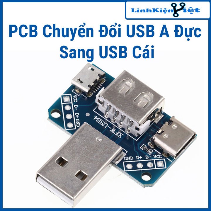 PCB Chuyển Đổi USB A Đực Sang USB Cái-USB Micro-Type C