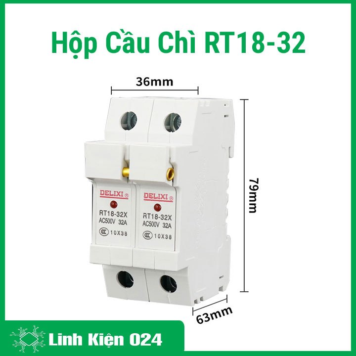 Hộp Cầu Chì RT18-32(X) 10x38mm