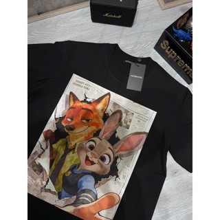 Áo Thun Zootopia 2 Form Unisex – Áo Phông Đen In Hình Nick Wilde & Judy Hopps 3D – Chất Cotton Cao Cấp New 2026
