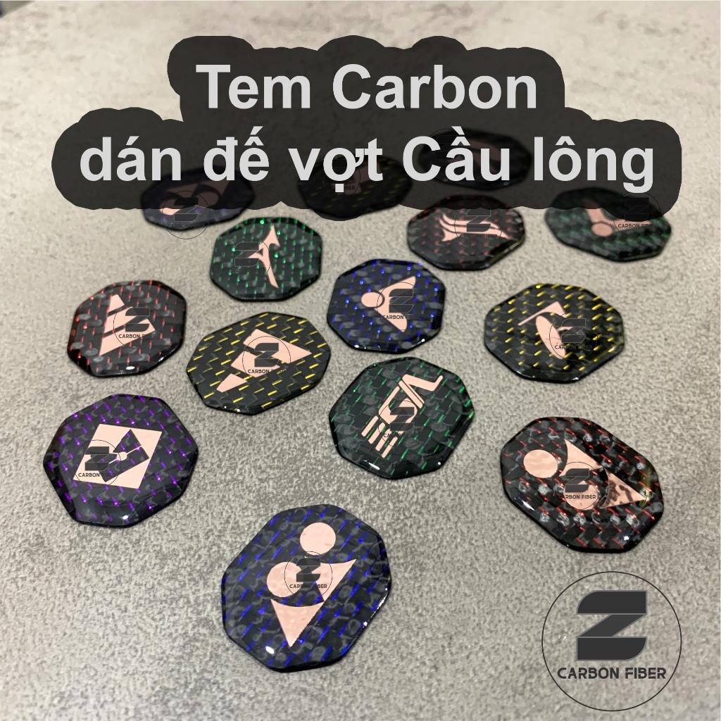 Tem Carbon dán đế vợt Cầu lông