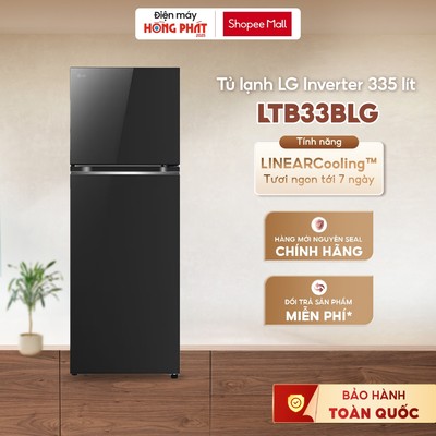 Tủ Lạnh LG Ngăn Đá Trên 335 Lít Màu Đen LTB33BLG [Freeship HCM]
