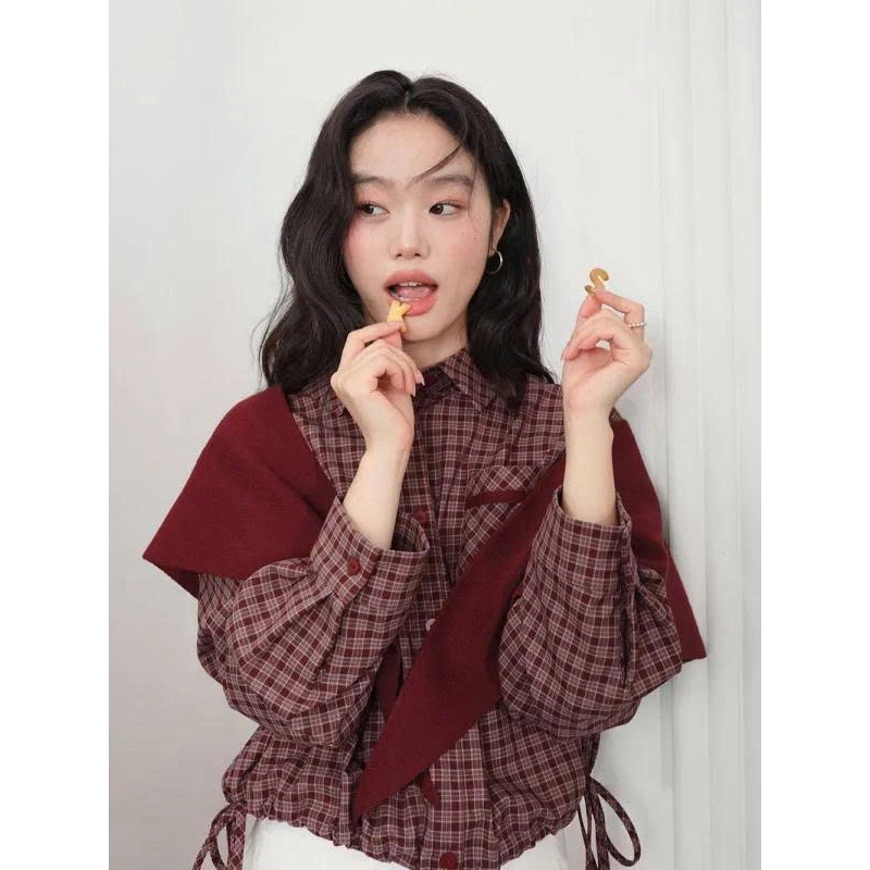 [KUOSE]  khăn choàng - màu đỏ