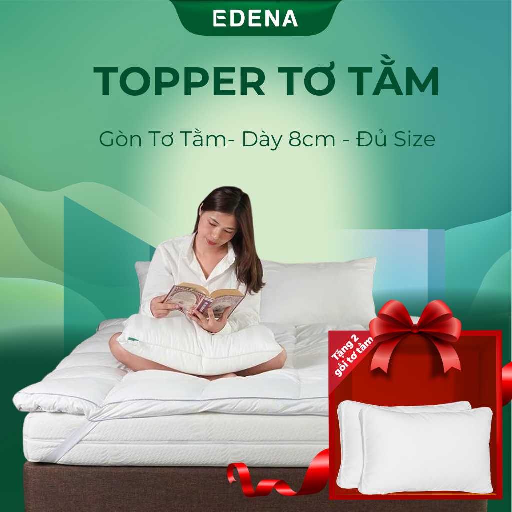 Topper tơ tằm Edena độ dày 8cm