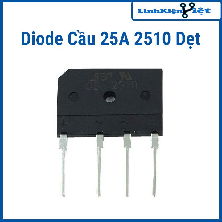 Diode Cầu 25A 2510 Dẹt Xịn ( Đủ Công Suất )